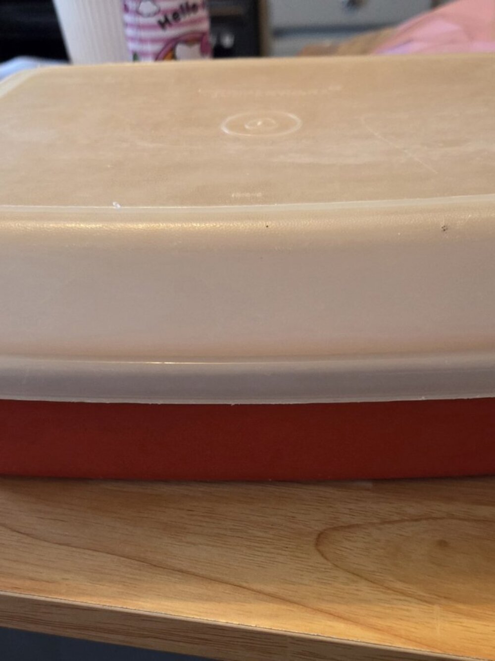 Vintage Tupperware Meat Keeper Marinade Container w/ Lid Paprika Color VGC